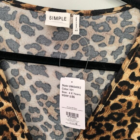 NEW Suzanne Betro cheetah animal print sleeveless stretch v-neck jumpsuit romper - Picture 3 of 8